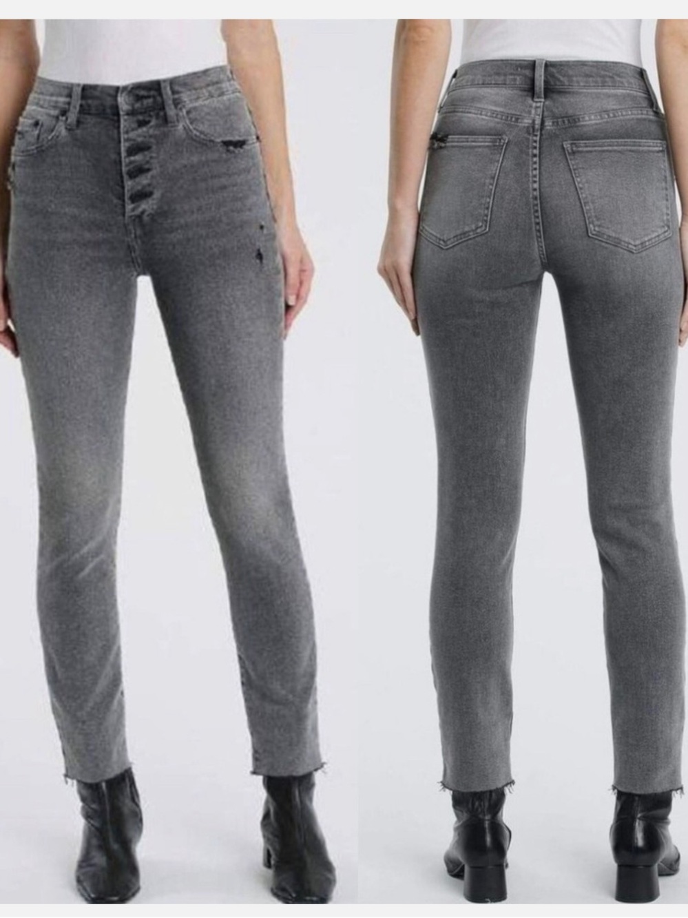 pistola High-Rise Gray Skinny Jeans